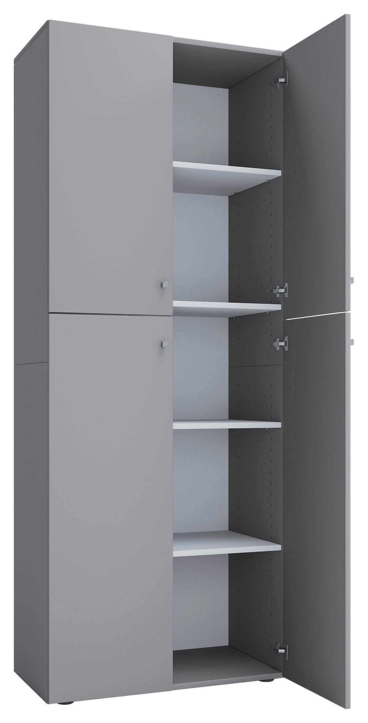 AKTENSCHRANK 70/182/37 cm  - Grau, Konventionell, Holzwerkstoff (70/182/37cm) - MID.YOU