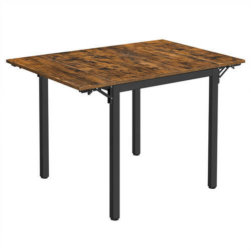 ESSTISCH in Metall, Holzwerkstoff 85-120/78/75 cm  - Schwarz/Braun, Basics, Holzwerkstoff/Metall (85-120/78/75cm) - Boxxx