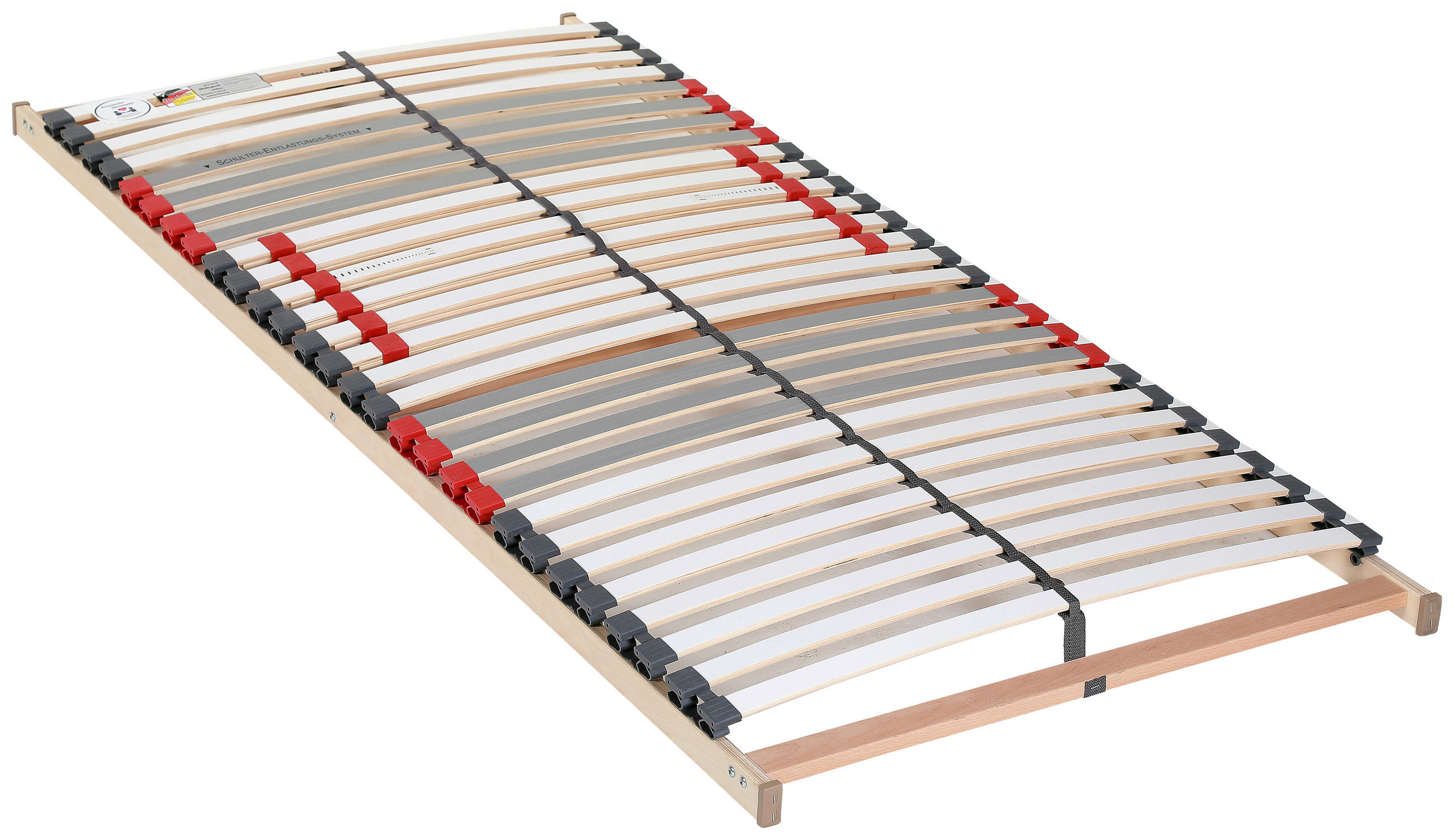 LATTENROSTSET 160/200 cm Birke, Buche  - Naturfarben/Weiß, Basics, Holz/Kunststoff (160/200cm) - Visionight