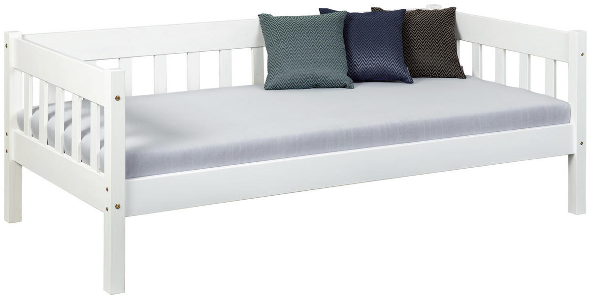 POSTEĽ, 90/200 cm biela - biela, Konventionell, drevo (90/200cm) - Carryhome