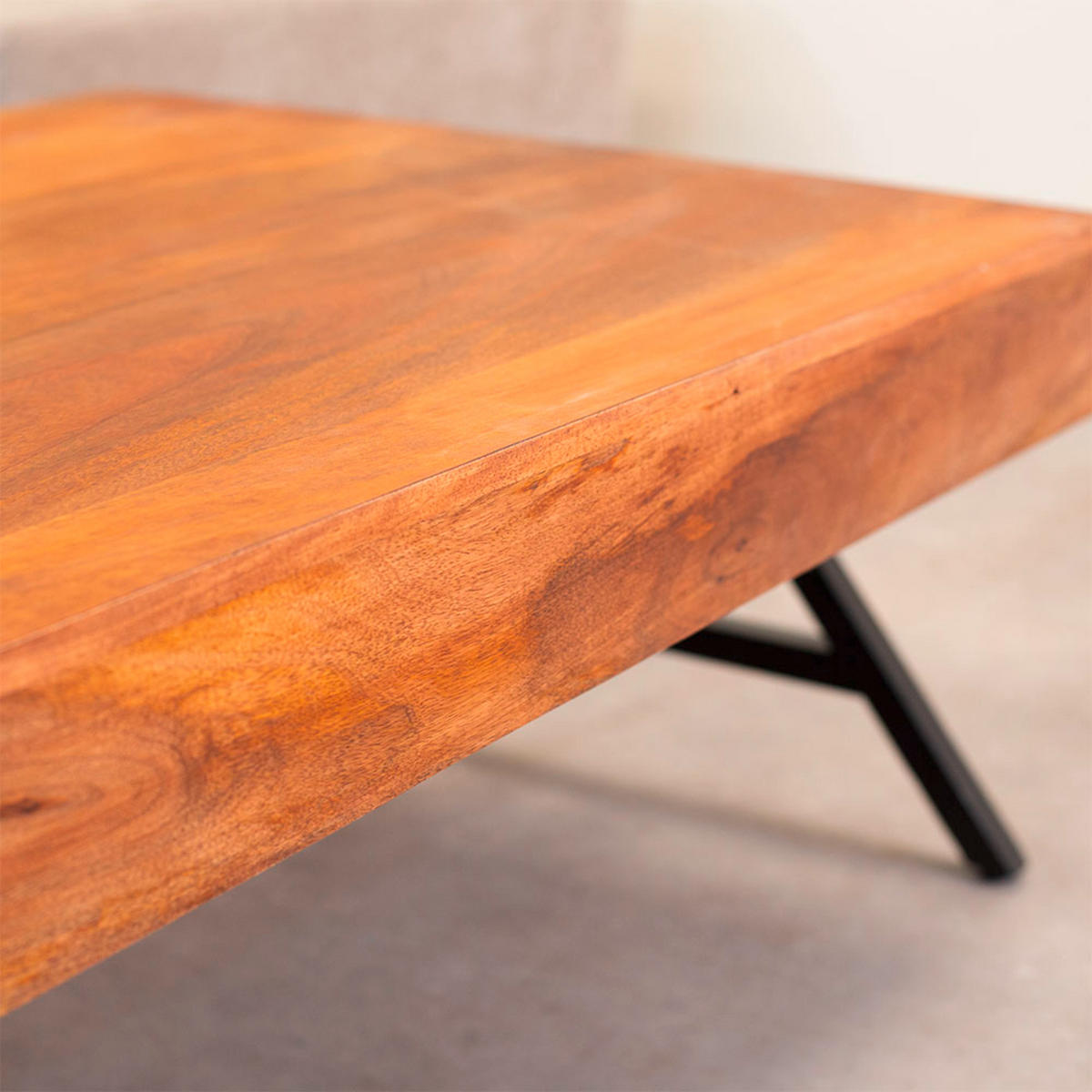 COUCHTISCH in Holz  - Schwarz/Braun, MODERN, Holz/Metall (70/40/120cm) - MID.YOU