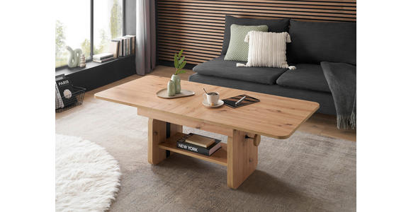 COUCHTISCH 110-148/65/47-63 cm rechteckig Eiche Artisan - Eiche Artisan, KONVENTIONELL, Holzwerkstoff (110-148/65/47-63cm) - Carryhome