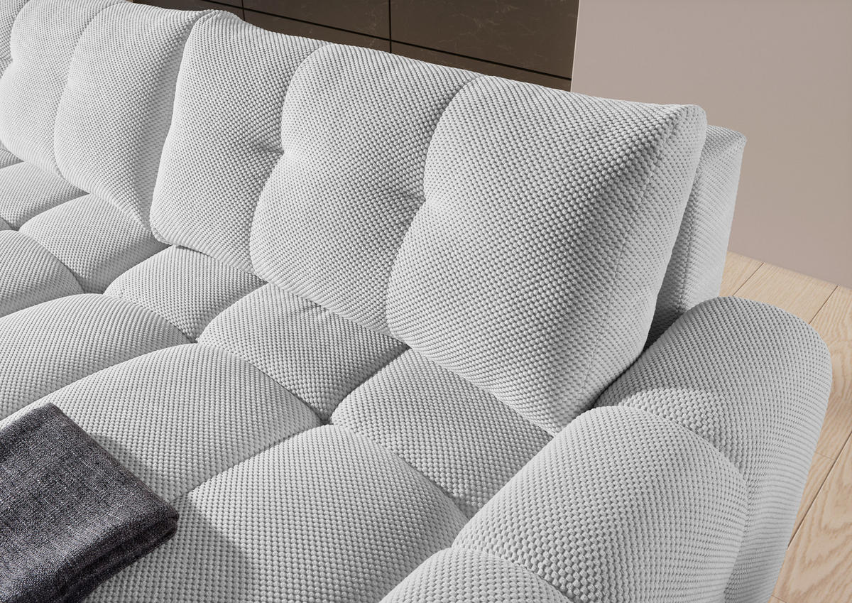 ROHOVÁ SEDACIA SÚPRAVA, textil, svetlosivá - čierna/svetlosivá, Konventionell, textil/plast (256/157cm) - Carryhome