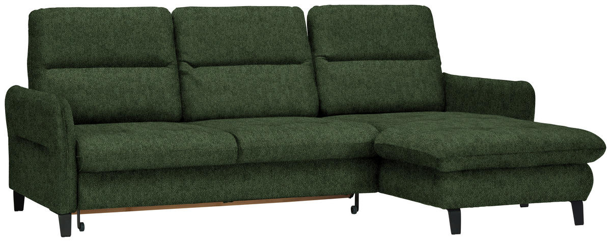 Freisteller von Livetastic ECKSOFA Olivgrün Flachgewebe.