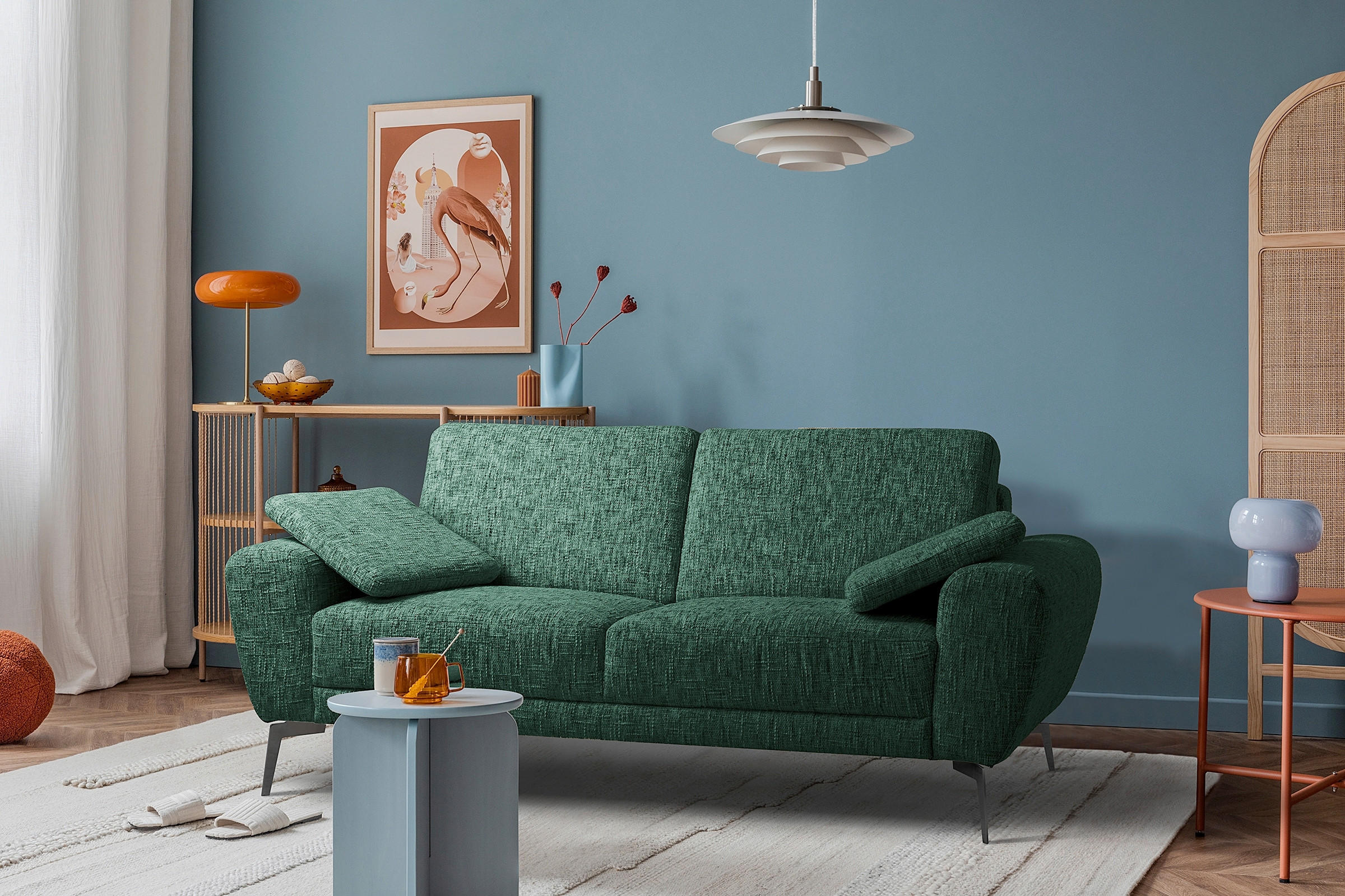 Livetastic 2-Sitzer-Sofa Spring Grün 157x85x92 cm