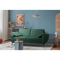 2-SITZER-SOFA Webstoff Grün  - Schwarz/Grün, Design, Textil/Metall (157/85/92cm) - Livetastic