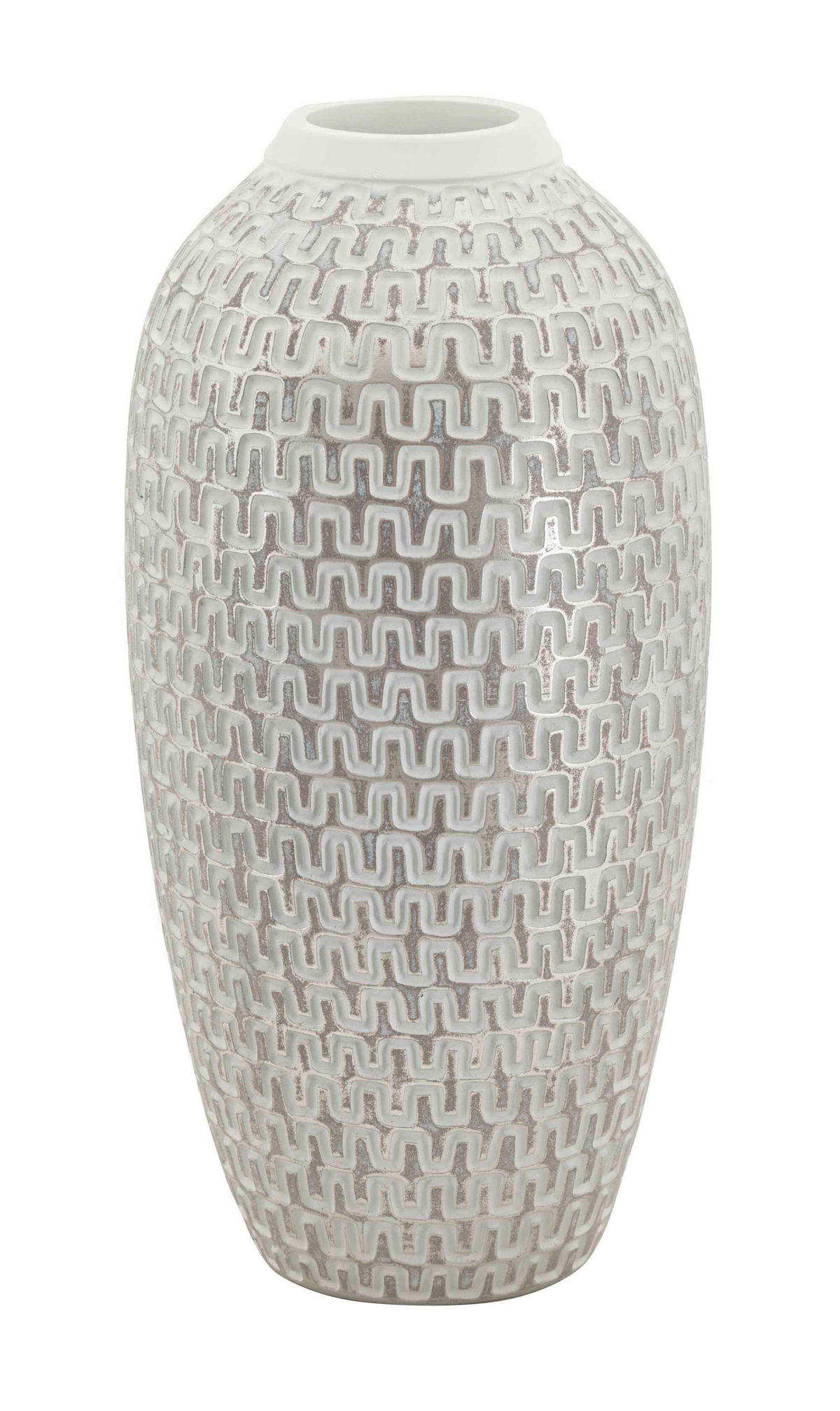 Vase Wave  - Goldfarben/Weiß, Basics, Kunststoff (21  /43/21cm)