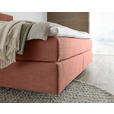 BOXSPRINGBETT 200/200 cm,  in Lachsfarben, Topper, Matratzen, H3 + H3 = fest  - Schwarz/Lachsfarben, Design, Kunststoff/Textil (200/200cm) - Dieter Knoll