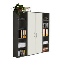 AKTENSCHRANK 172,6/185,6/33 cm  - Anthrazit/Weiß, MODERN, Holzwerkstoff (172,6/185,6/33cm) - MID.YOU