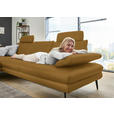 ECKSOFA Beldomo Premium in Echtleder Currygelb  180/310 cm  - Currygelb/Schwarz, Design, Leder/Metall (180/310cm) - Dieter Knoll