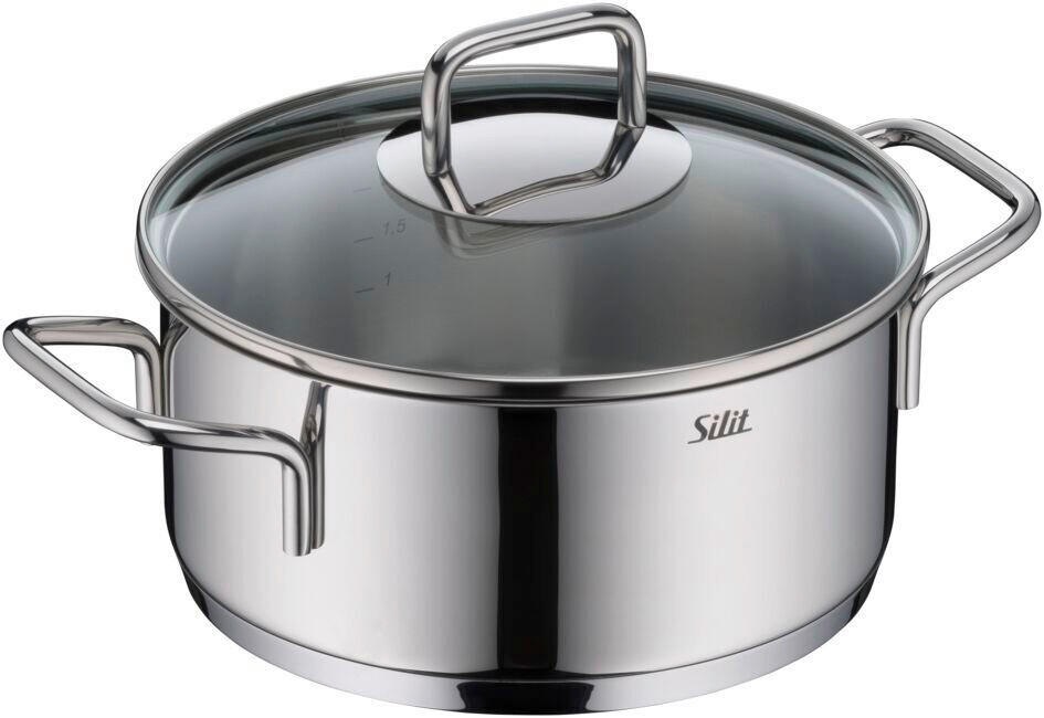 BRATENTOPF Extra Cook 4-5L L  - Edelstahlfarben, Basics, Metall (33,8/26,1/13,4cm) - Silit