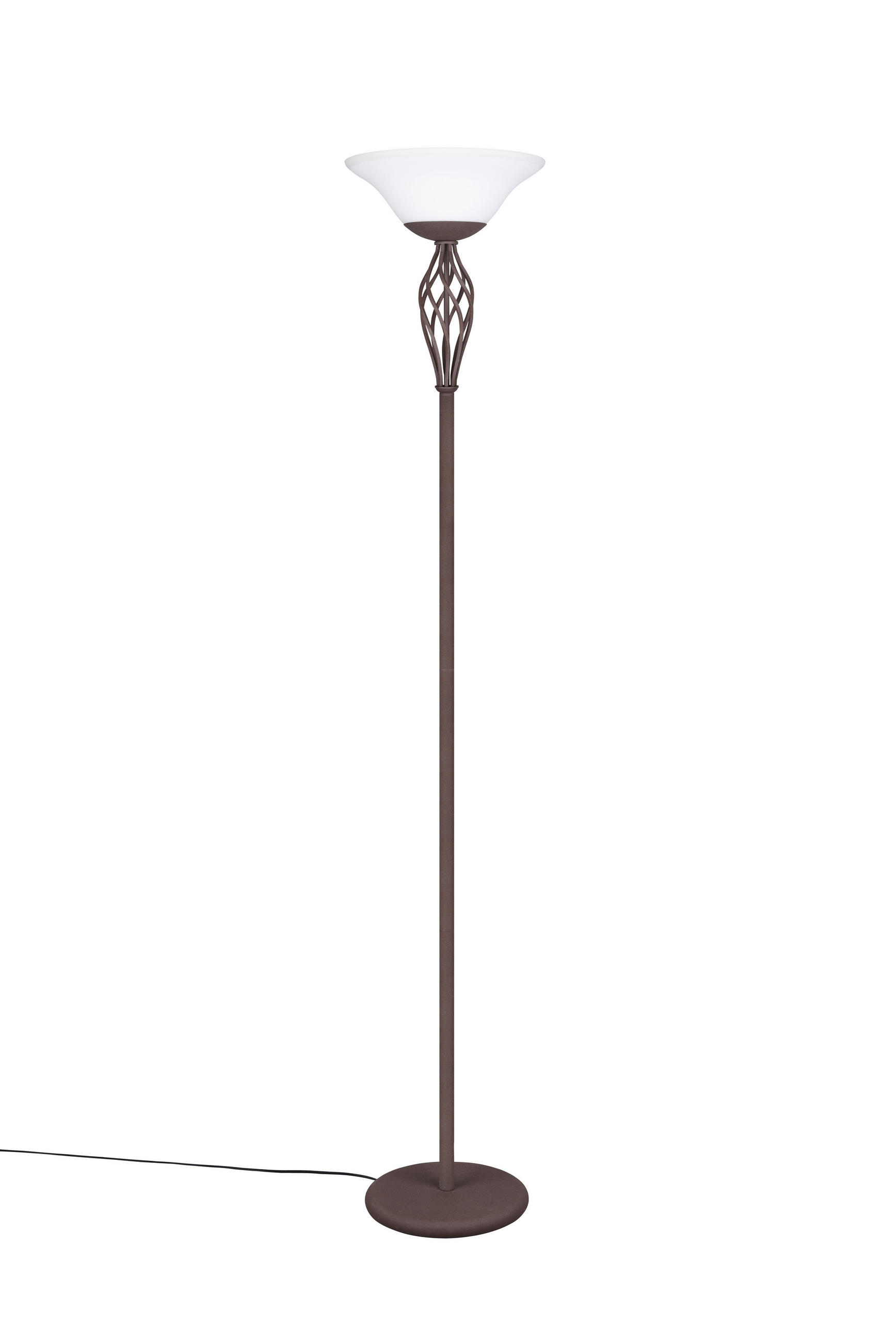 STEHLEUCHTE 33,5/180 cm    - Rostfarben/Weiß, Design, Glas/Metall (33,5/180cm) - Trio Leuchten