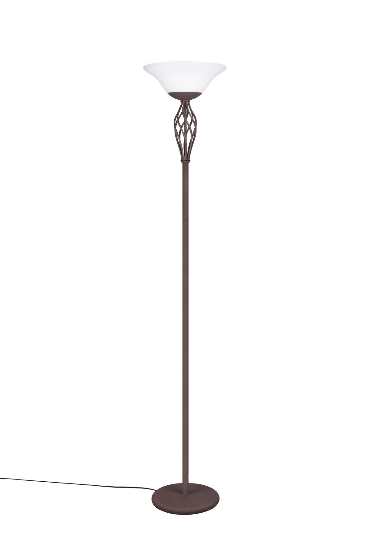 STEHLEUCHTE 33,5/180 cm    - Rostfarben/Weiß, Design, Glas/Metall (33,5/180cm) - Trio Leuchten