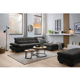 ECKSOFA  in Flachgewebe Dunkelgrau  341/204 cm  - Dunkelgrau/Schwarz, Design, Textil/Metall (341/204cm) - Xora