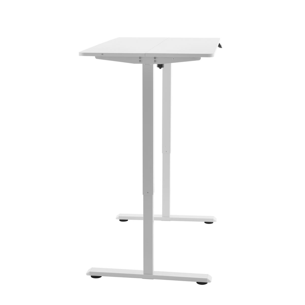 SCHREIBTISCH 120/60/72-110 cm  in Weiß  - Weiß, MODERN, Holz/Metall (120/60/72-110cm) - MID.YOU