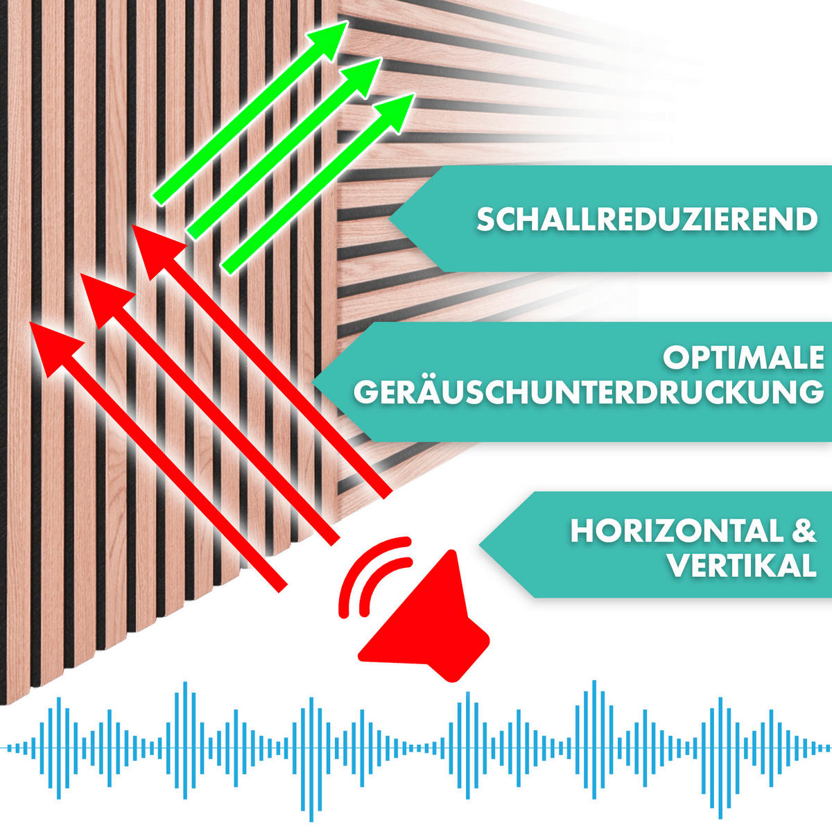 AKUSTIKPANEEL 60/118 cm  - Eichefarben, Basics, Holzwerkstoff (60/118cm)