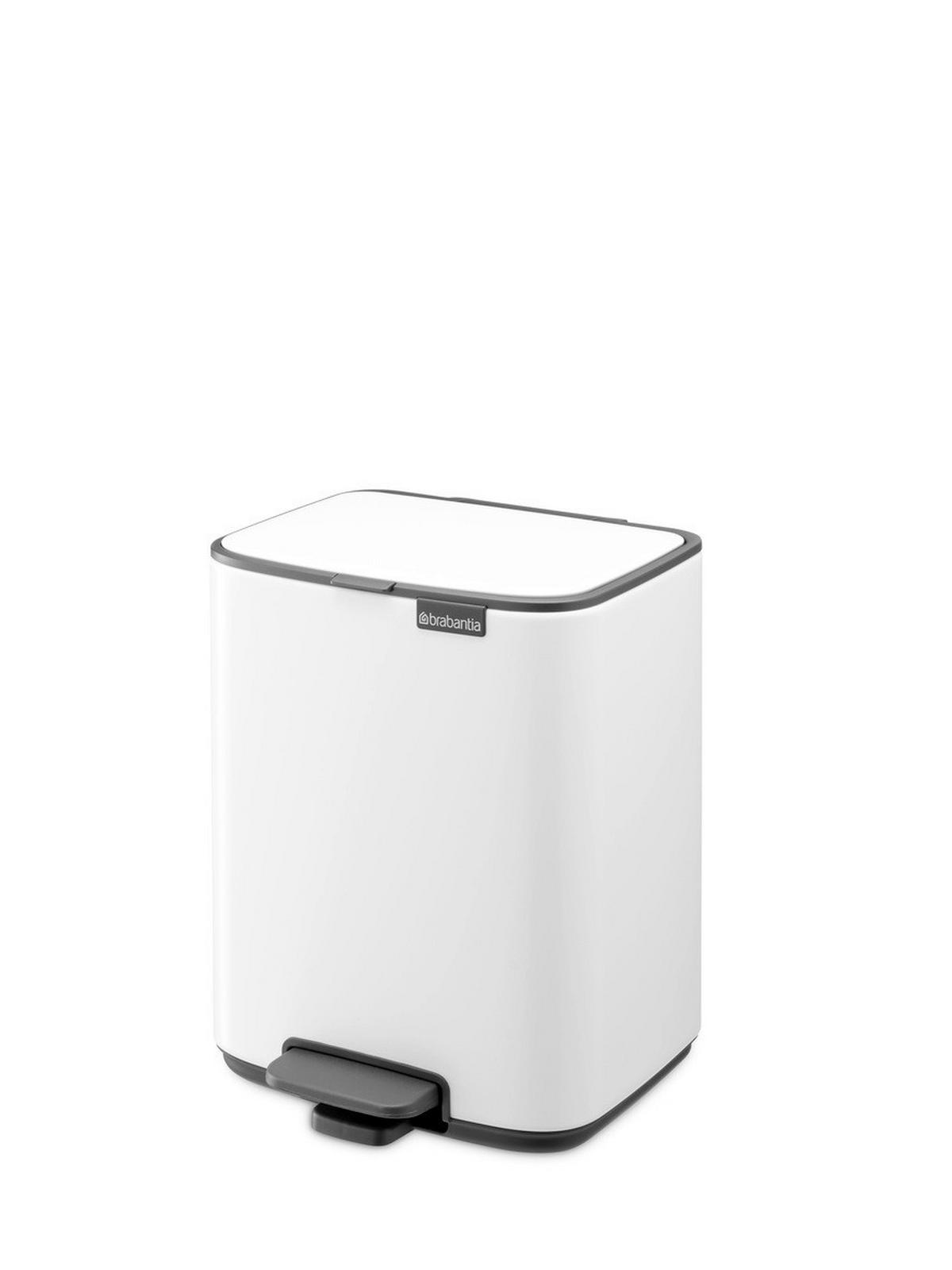 KOŠ S NOŽNOM PAPUČICOM  7 l  Bo  - bijela/antracit, Basics, metal/plastika (24,2/31/24,2cm) - Brabantia