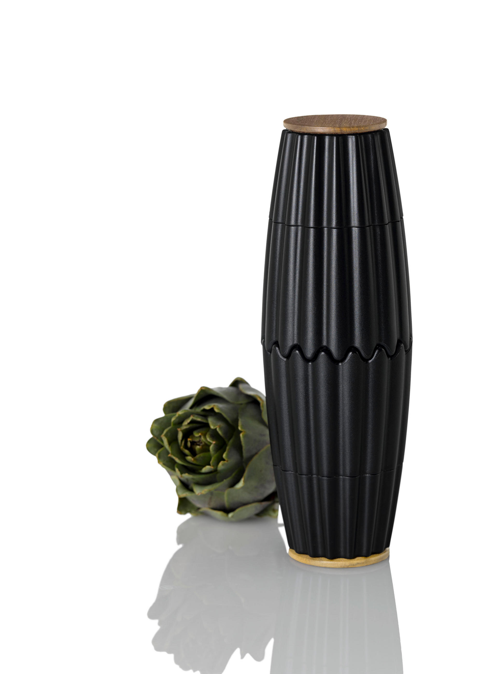 MAGNETISCHE DOPPEL/EINZELMÜHLE MAG TWO  - Schwarz, Design, Keramik/Kunststoff (6,6/19,5cm) - AdHoc