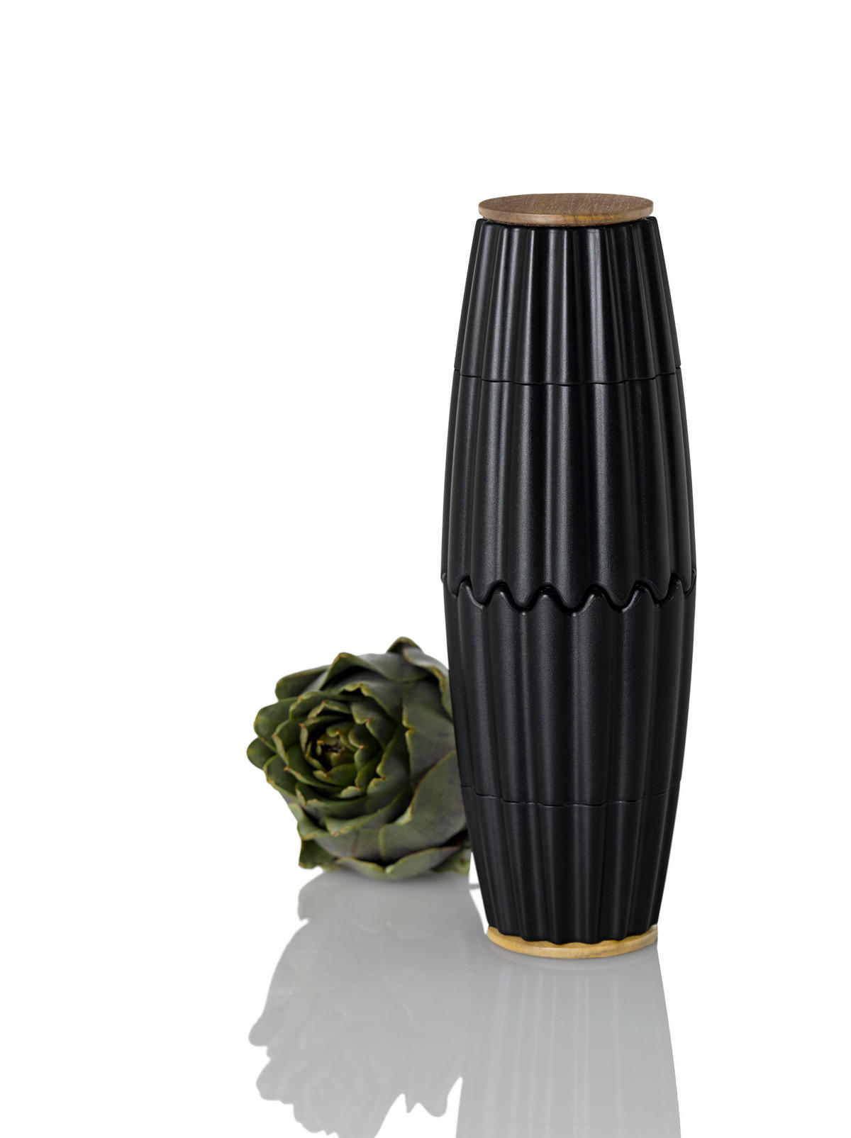 MAGNETISCHE DOPPEL/EINZELMÜHLE MAG TWO  - Schwarz, Design, Keramik/Kunststoff (6,6/19,5cm) - AdHoc