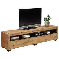 NISKA KOMODA   180/46/40 cm   crna, boje hrasta   - boje hrasta/crna, Design, drvni materijal (180/46/40cm) - Xora