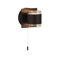 APLICĂ DE PERETE CU LED - alb/străveziu, Basics, plastic/metal (10/10/10cm)