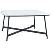 COUCHTISCH rechteckig Weiß  - Schwarz/Weiß, Design, Holzwerkstoff/Metall (80/60/42cm) - MID.YOU