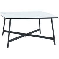 COUCHTISCH rechteckig Weiß  - Schwarz/Weiß, Design, Holzwerkstoff/Metall (80/60/42cm) - MID.YOU