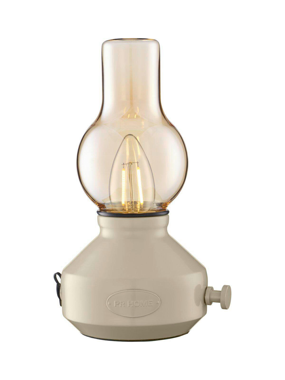AKKU-TISCHLEUCHTE Glimt 21/25 cm  - Beige/Weiß, Trend, Metall (21/25cm) - PR Home