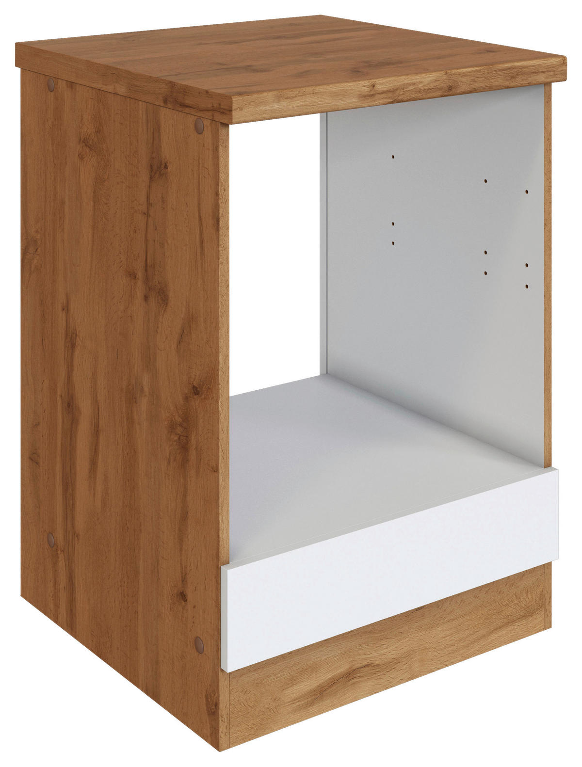 HERDUMBAUSCHRANK  in Weiss, Eiche Wotan  - Weiss/Eiche Wotan, Design, Holzwerkstoff (60/86/60cm) - Held