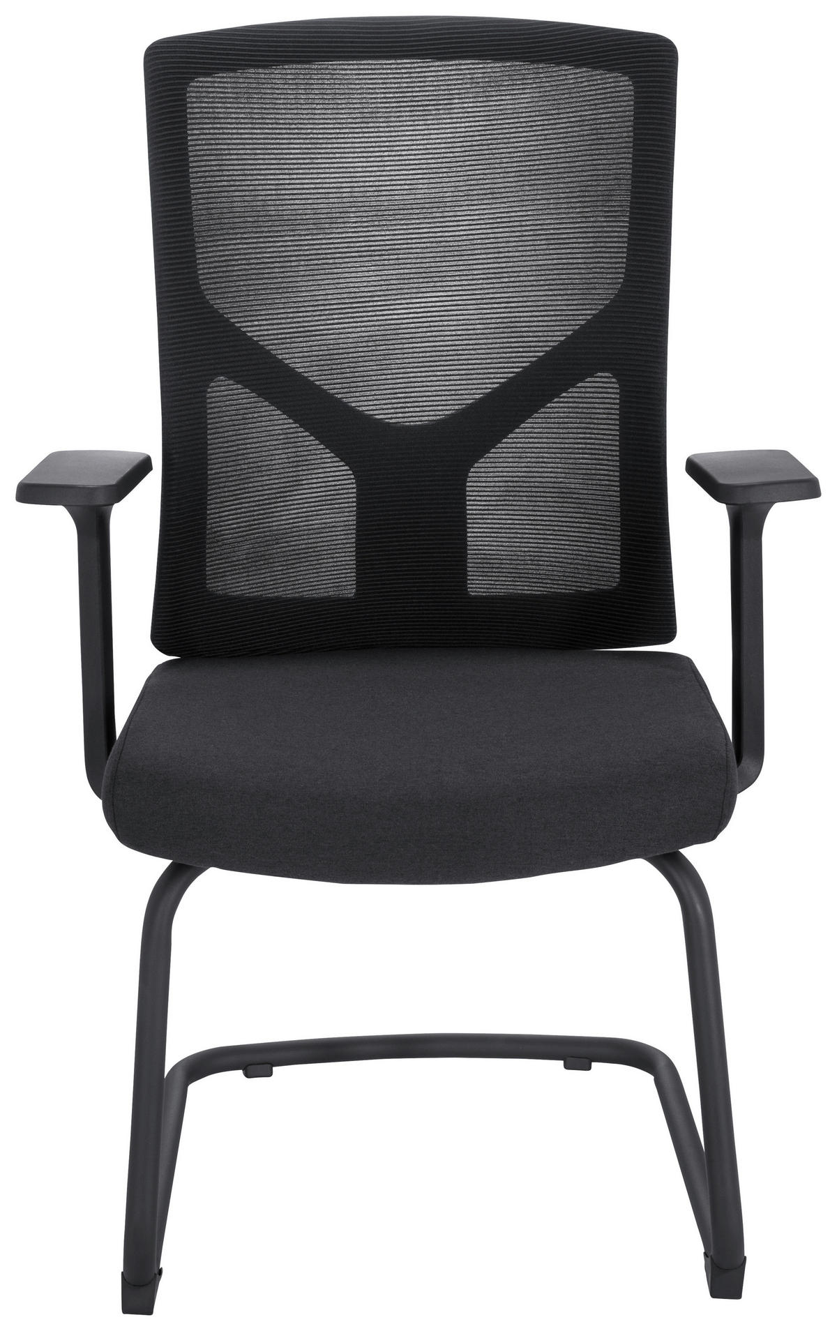 KONFERENČNI STOL umetna masa, tekstil črna  - črna, Moderno, kovina/umetna masa (62/107/63cm) - MID.YOU