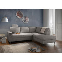 ECKSCHLAFSOFA in Anthrazit Textil   - Anthrazit/Schwarz, Modern, Holz/Textil (242/200cm) - Livetastic