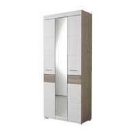GARDEROBENSCHRANK  in 84/200/40 cm  - Chromfarben/Eichefarben, Basics, Holzwerkstoff/Metall (84/200/40cm) - Carryhome