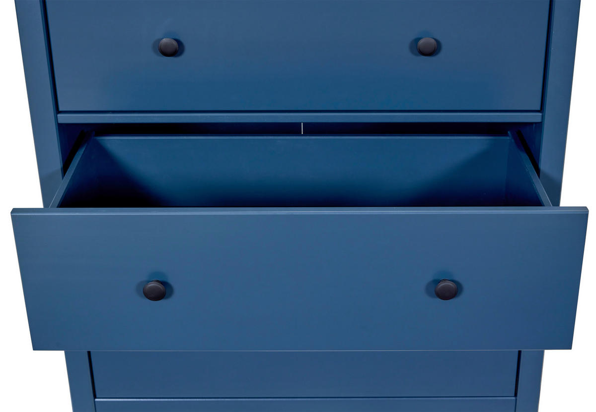 KOMODA  85/96/40 cm  plava  - crna/plava, Dizajnerski, metal/drvo (85/96/40cm)