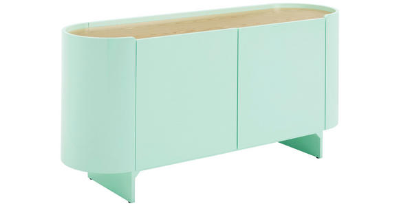 SIDEBOARD 160/75/45 cm  - Eichefarben/Grün, Design, Holz/Holzwerkstoff (160/75/45cm) - Novel