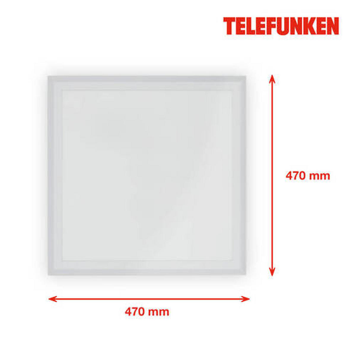 LED PANEL  - bijela, Trend, metal/plastika (47/47/7cm)