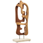 SKULPTUR - Multicolor, Natur, Holz/Stein (19/46/10cm) - Ambia Home