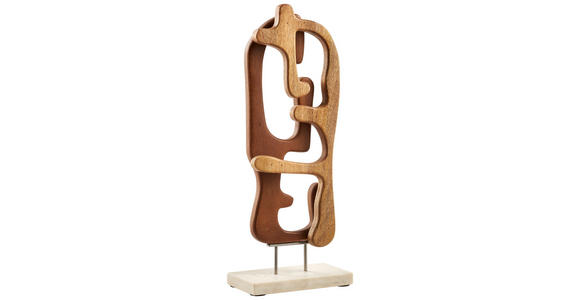 SKULPTUR - Multicolor, Natur, Holz/Stein (19/46/10cm) - Ambia Home