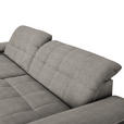 ECKSOFA in Webstoff Grau  - Schwarz/Grau, Design, Textil/Metall (180/265cm) - Carryhome