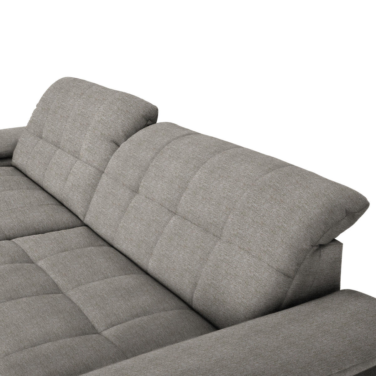 ECKSOFA in Webstoff Grau  180/265 cm  - Schwarz/Grau, Design, Textil/Metall (180/265cm) - Carryhome