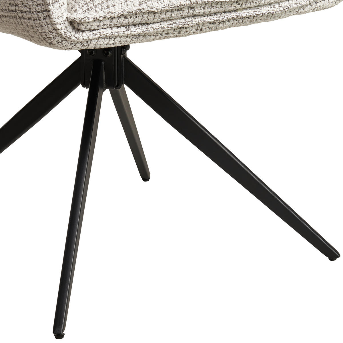 ARMLEHNSTUHL  in Eisen Webstoff  - Beige/Schwarz, MODERN, Textil/Metall (67/91/62cm) - MID.YOU