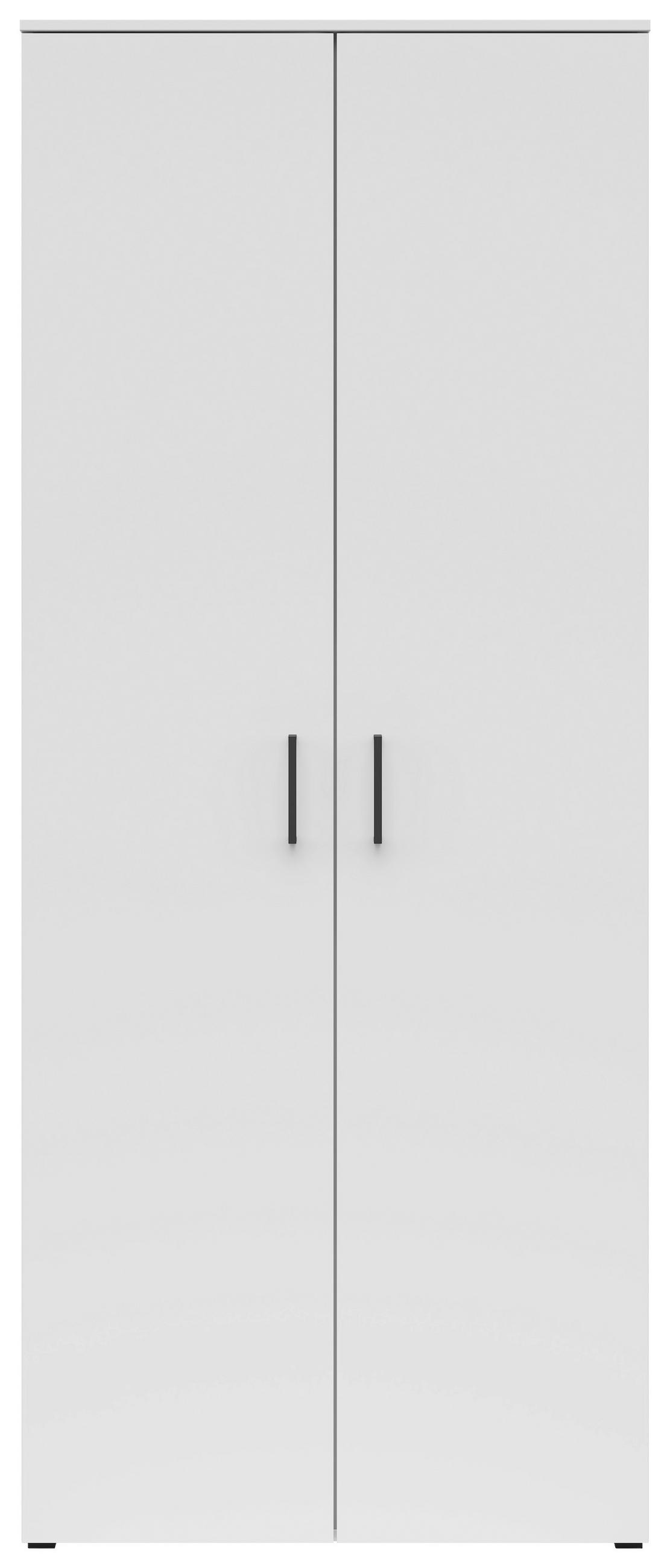 MEHRZWECKSCHRANK 80/195/40 cm  in Weiß  - Anthrazit/Schwarz, MODERN, Holzwerkstoff/Kunststoff (80/195/40cm) - Carryhome