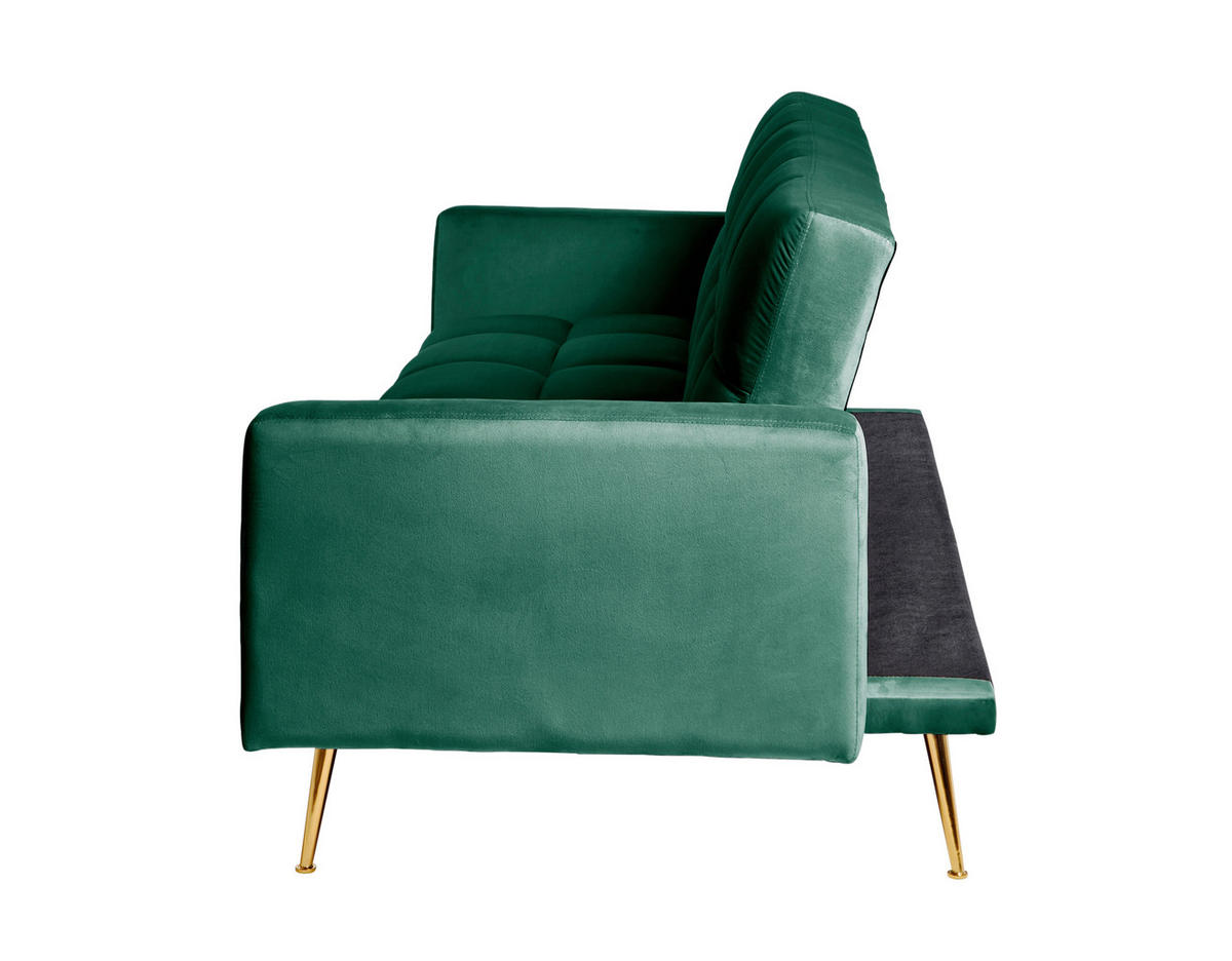 SCHLAFSOFA Grün, Opal  - Goldfarben/Opal, MODERN, Holz/Textil (213/84/84cm) - Livetastic