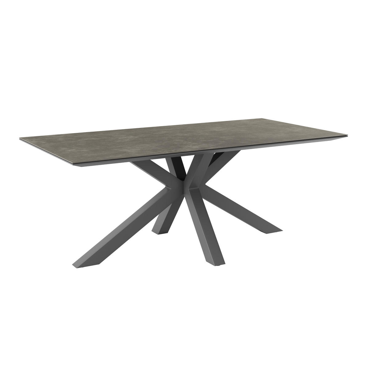 STOL VRTNI     antracit  metal, staklo  - antracit, Moderno, staklo/metal (200/75/100cm) - Ambia Garden