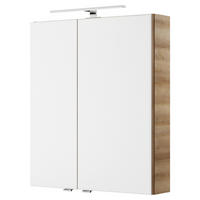 SPIEGELSCHRANK 60/70,3/14,5 cm  - Chromfarben/Eichefarben, KONVENTIONELL, Glas/Holzwerkstoff (60/70,3/14,5cm) - Pelipal