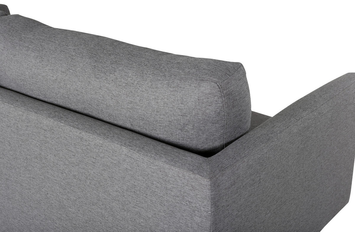 2-SITZER-SOFA in Textilgeflecht Grau, Schwarz  - Schwarz/Grau, Design, Textil/Metall (180/78/80cm) - Livetastic