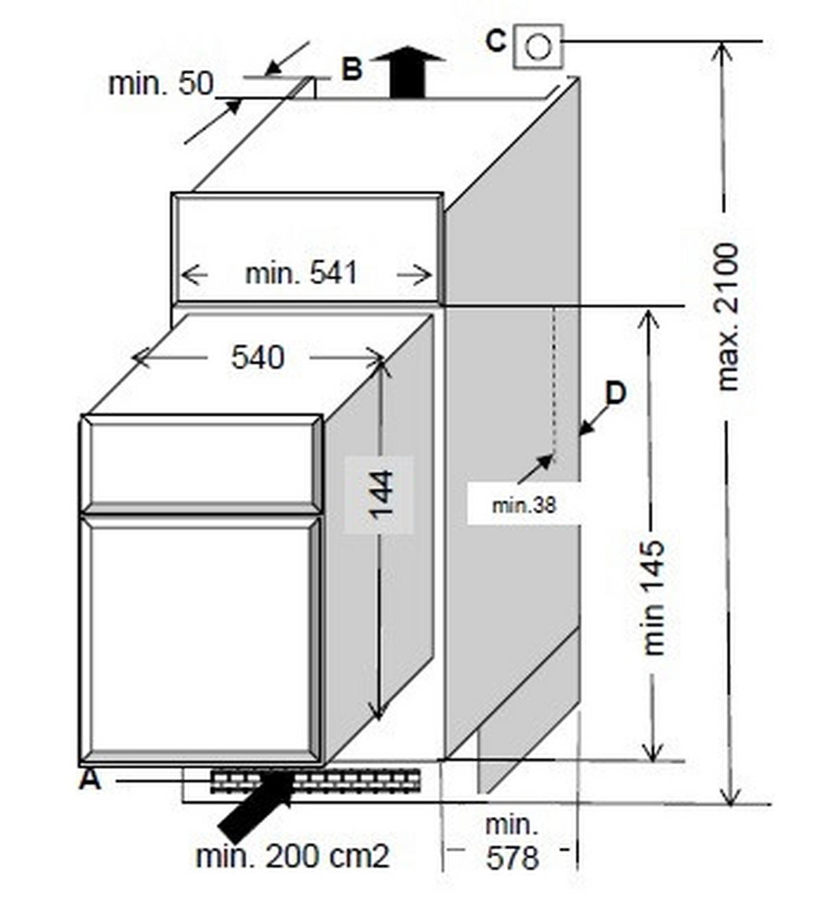 KÜCHENBLOCK 270 cm   in Grau, Eichefarben  - Eichefarben/Alufarben, KONVENTIONELL, Holzwerkstoff/Metall (270cm) - Respekta