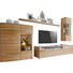 WOHNWAND Kernbuche massiv Buchefarben - Edelstahlfarben/Buchefarben, KONVENTIONELL, Glas/Holz (333/202/55cm) - Valnatura
