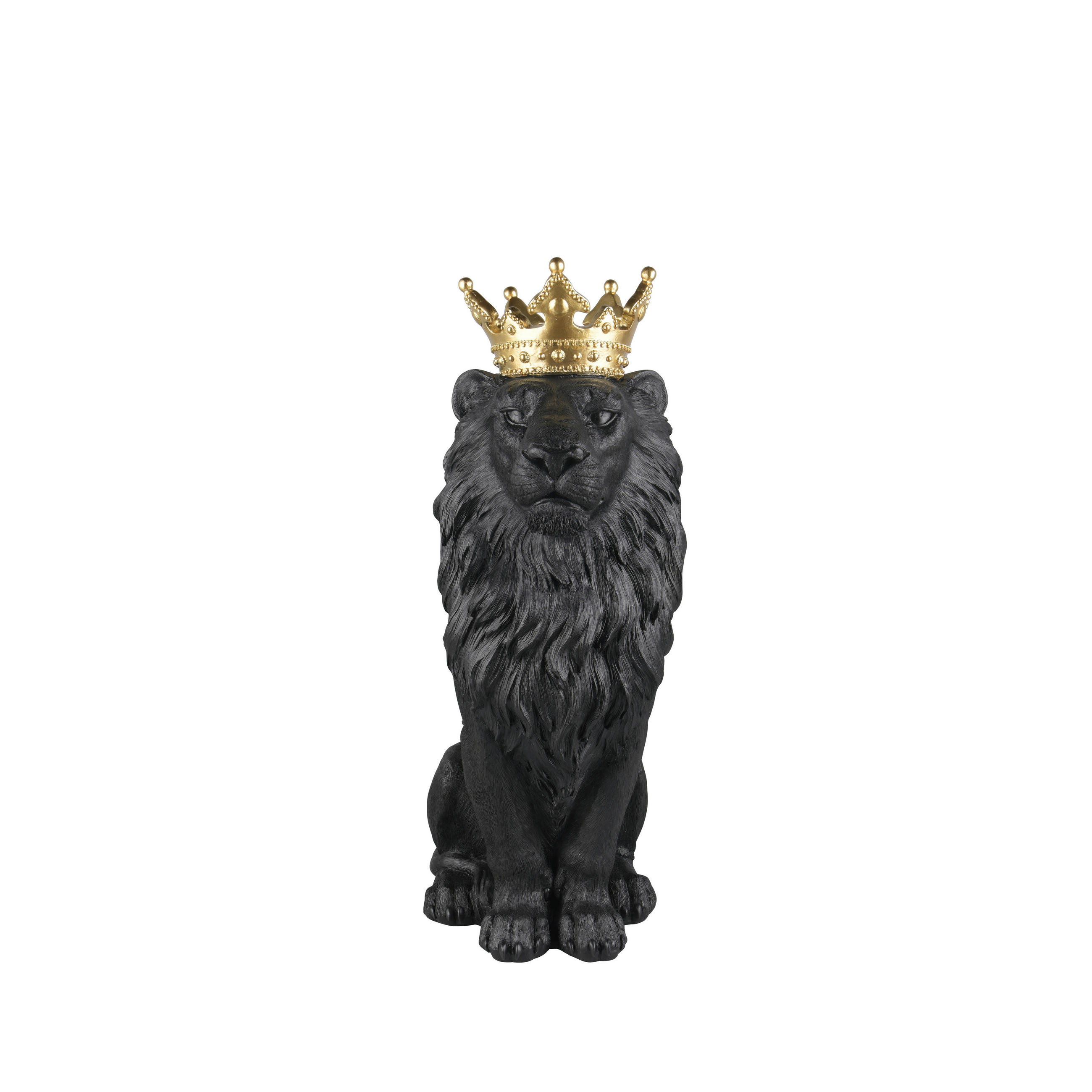 XXXLutz Skulptur Schwarz, Gold 29.5x73x43 cm