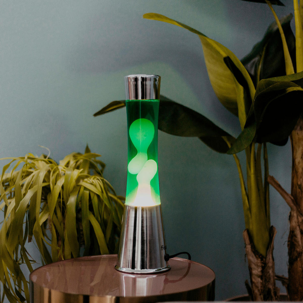 LAVALEUCHTE - Edelstahlfarben/Grün, Basics, Metall (11/11/40cm)