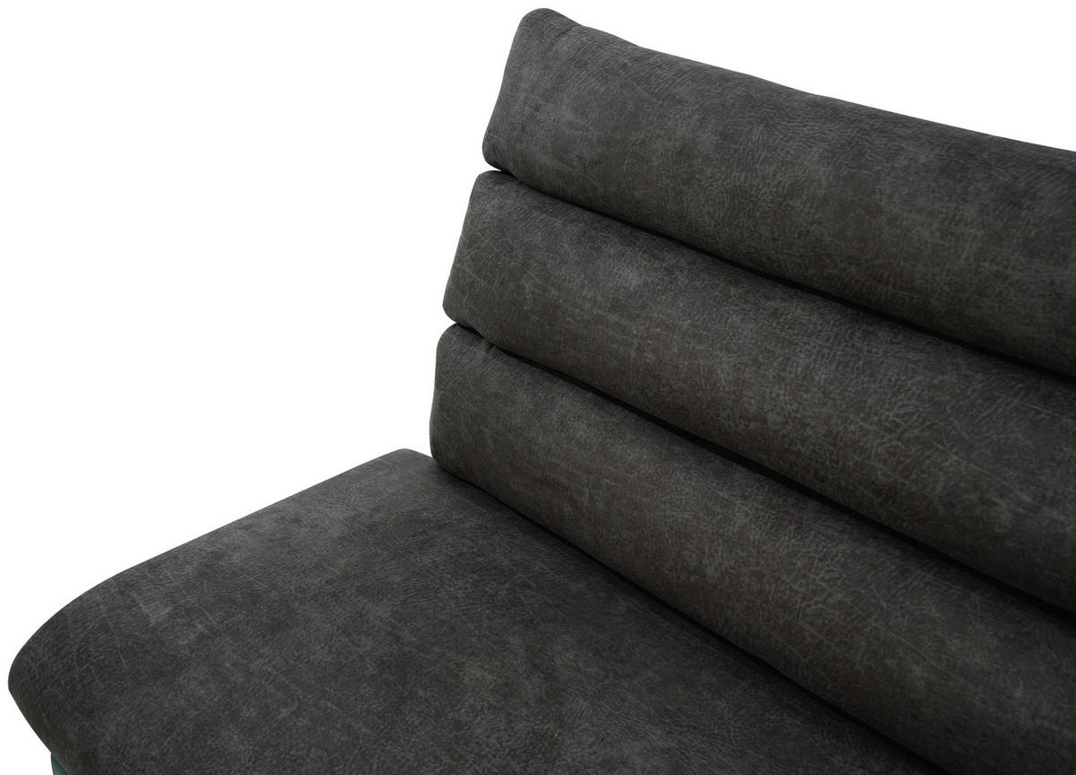 SITZBANK 180/94,5/70 cm Webstoff Braun  - Schwarz/Braun, Design, Textil/Metall (180/94,5/70cm) - Novel